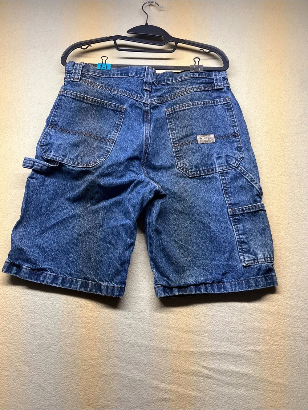 Wrangler Men's Dark Blue Denim Work Shorts